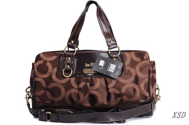 Coach Madison Logo Signature Large Coffee Luggage Bags EML - Click Image to Close